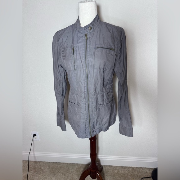 Converse One Star Gothic Military Jacket Women Size L Converse Wind Breaker Coat - Picture 1 of 9